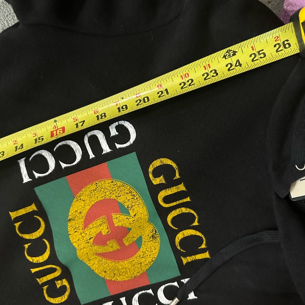 Gucci Black Cotton Sweatshirts with hood Size M NWOT - Picture 10 of 11